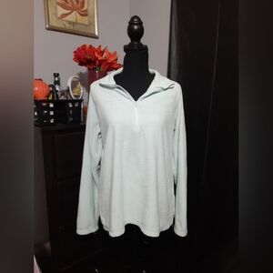 Eddie Bauer Women's Sweater Quarter Zip PullOver Mint Color Size Large
